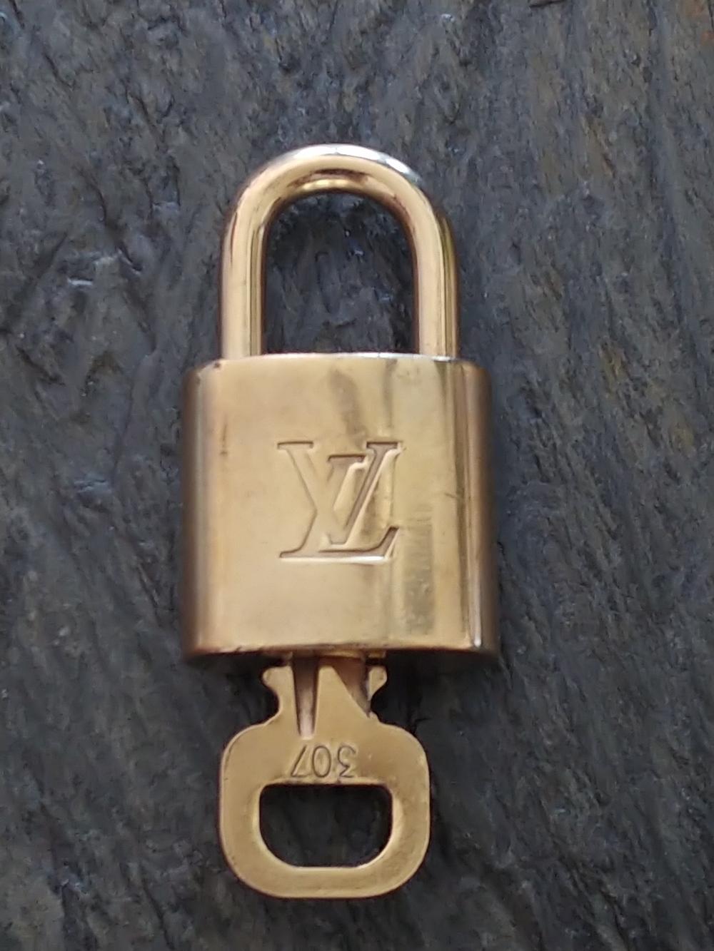 Louis Vuitton Gold-tone Padlock Key Charm